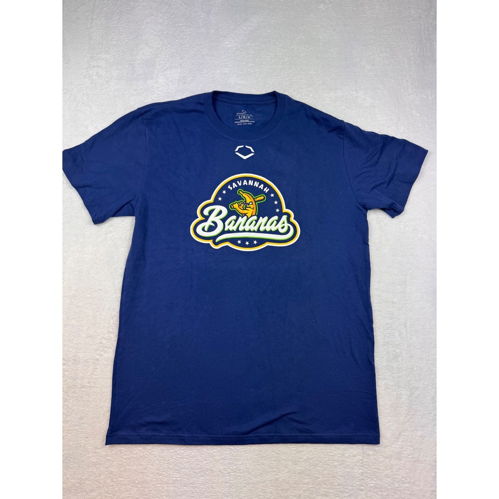 EvoShield Savannah Bananas Baseball Graphic T-Shirt Mens Large Navy Blue L
